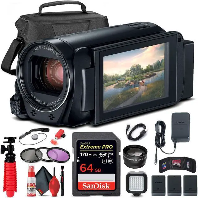 Main image of Canon VIXIA HF R800 Camcorder (Black) (1960C002) + 64GB Card + Case + More