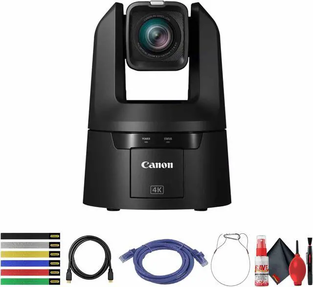 Main image of Canon CR-N500 Professional 4K NDI PTZ Camera with 15x Zoom (Satin Black) + More Bundle