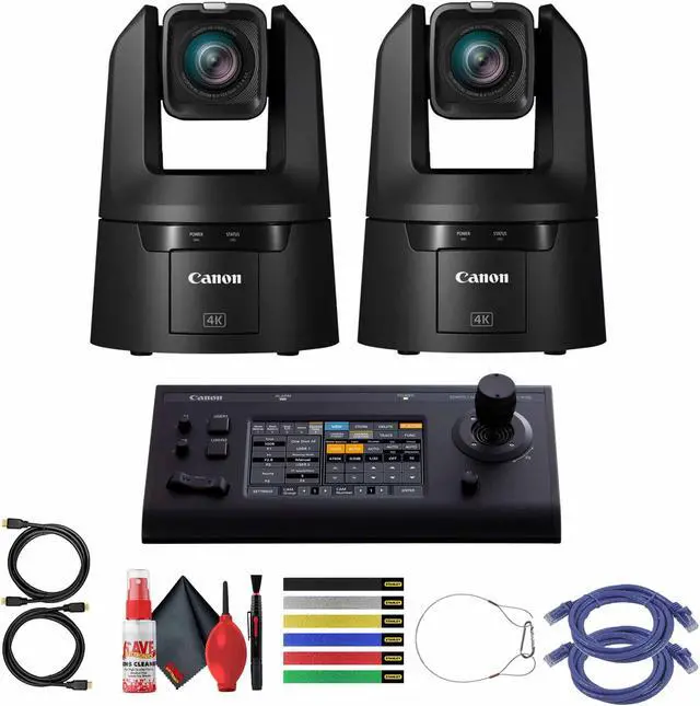 Main image of 2 x Canon CR-N500 Professional 4K NDI PTZ Camera + Canon RC-IP100 Controller +More Bundle