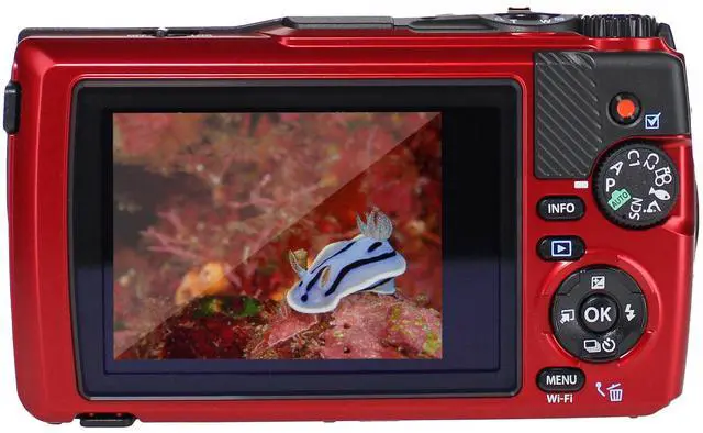 Alt view image 2 of 13 - OM System TG-7 12 Megapixel Compact Camera (Red)