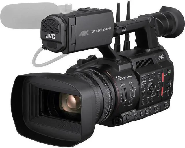 Alt view image 2 of 4 - JVC GY-HC550 9.35MP 4K UHD Handheld 4K Broadcast Professional Camcorder + More