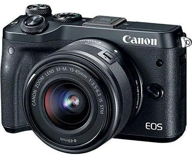 Alt view image 2 of 4 - Canon EOS M6 Mirrorless Digital Camera with 15-45mm Lens (Black) Pro Bundle - Intl Model