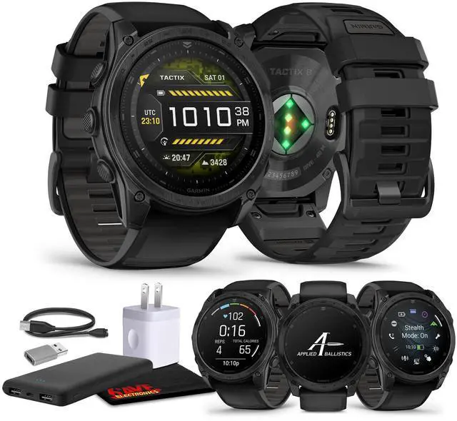 Main image of Garmin tactix 8 51mm, AMOLED Display, Premium Tactical GPS Smartwatch, Includes Applied Ballistics Ultralight Solver