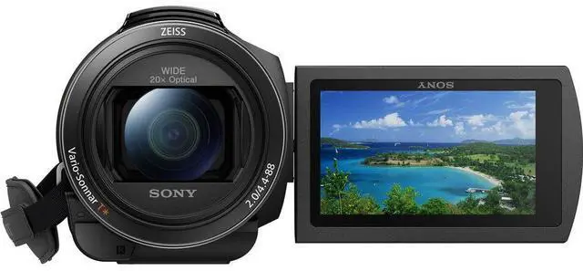 Alt view image 3 of 4 - Sony FDR-AX43 UHD 4K Handycam Camcorder + 4K Monitor + 2 x 64GB Cards + More