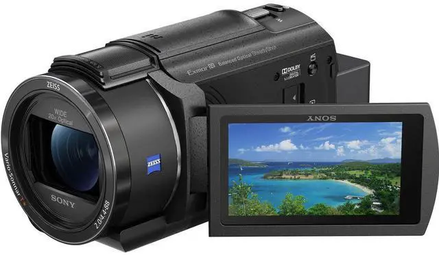 Alt view image 2 of 4 - Sony FDR-AX43 UHD 4K Handycam Camcorder + 4K Monitor + 2 x 64GB Cards + More