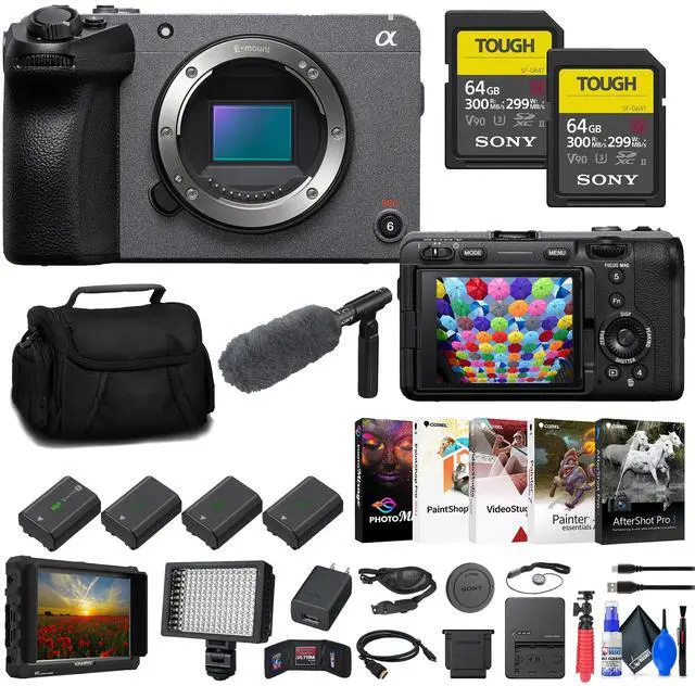 Main image of Sony FX30 Digital Cinema Camera + 4K Monitor + 2 x 64GB SF-G Tough Card + More