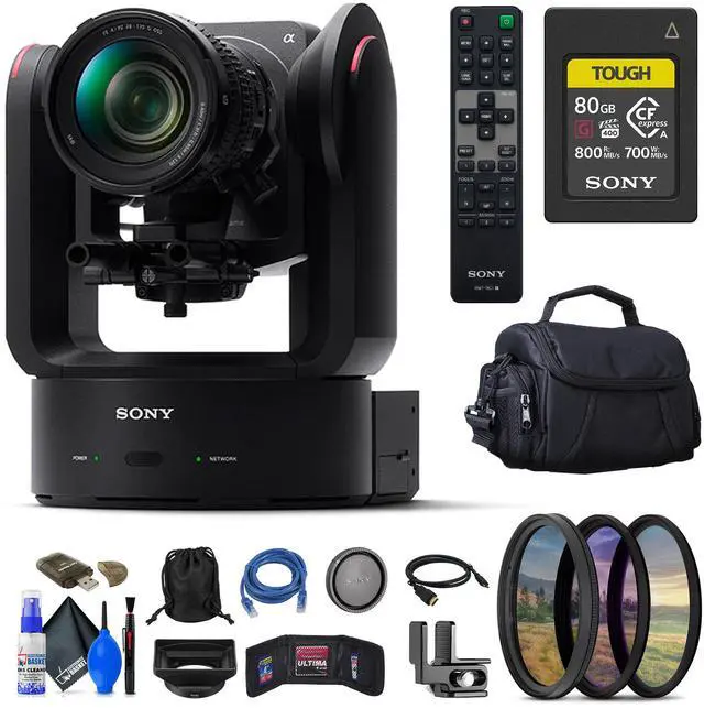 Main image of Sony FR7 Cinema Line PTZ Camera Kit with 28-135mm Zoom Lens + Sony 80GB Card + More