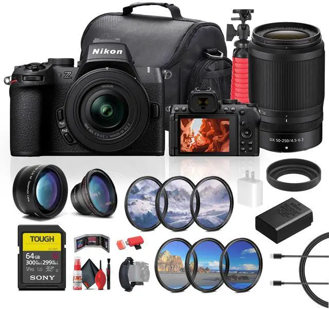 Main image of Nikon Z50 II Mirrorless Camera with Nikon Z DX 16-50mm & 50-250mm Lenses + More