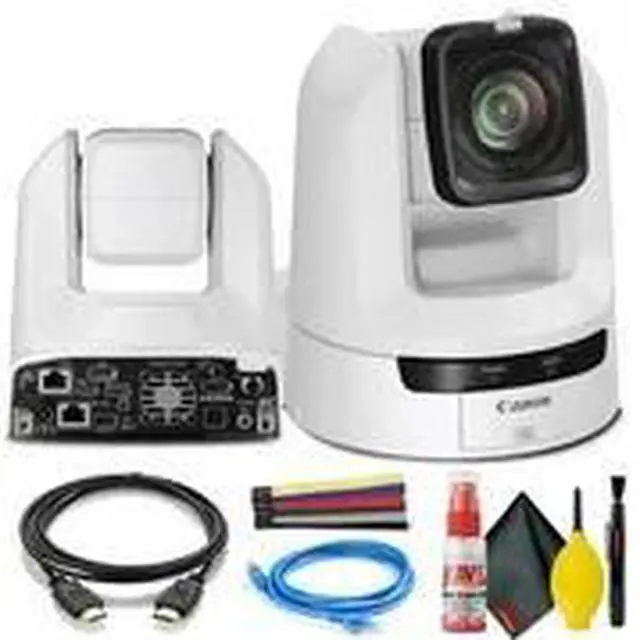 Alt view image 2 of 3 - Canon CR-N300 4K NDI PTZ Camera with 20x Zoom (Titanium White) - Bundle