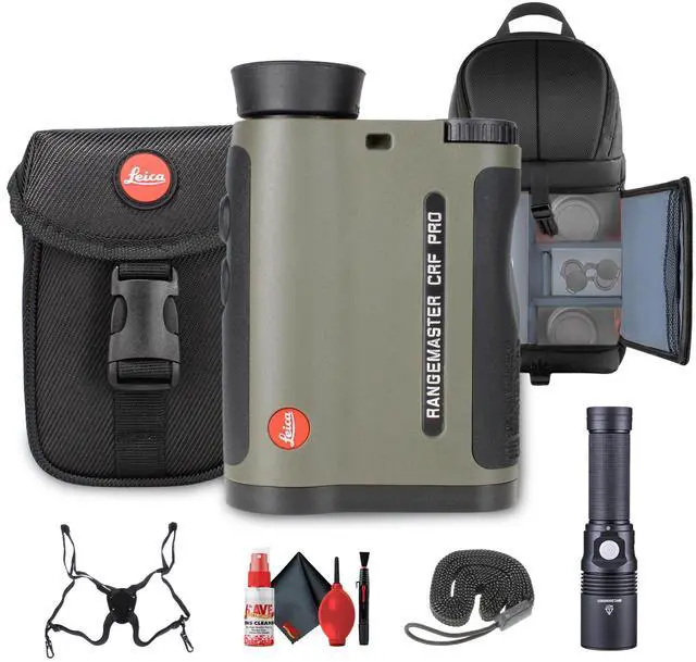 Main image of Leica 7x24 Rangemaster CRF PRO Laser Rangefinder + BackPack + Flashlight - Bundle