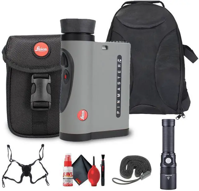 Main image of Leica Pinmaster II Golf Rangefinder + Cleaning Kit + Lens Pouch + Cap Keeper