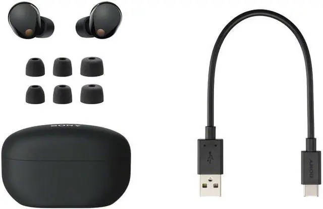 Alt view image 15 of 20 - Sony WF-1000XM5 Noise-Canceling True Wireless In-Ear Headphones (Black)