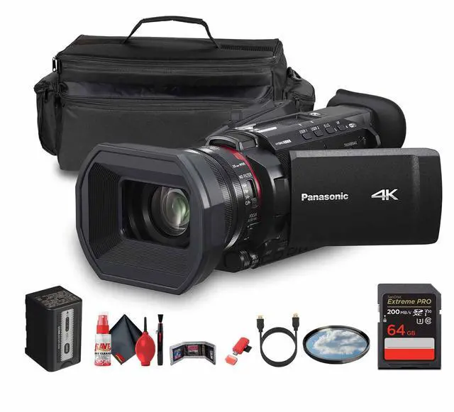 Main image of Panasonic HC-X1200 UHD 4K HDMI Lightweight Compact Camcorder with 24x Zoom + Case - Bundle