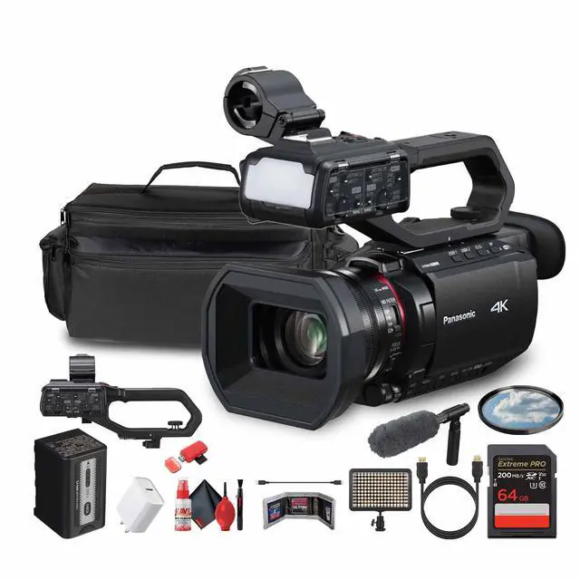 Main image of Panasonic HC-X2100 UHD 4K 3G-SDI/HDMI Pro Lightweight Camcorder with 24x Zoom - Bundle