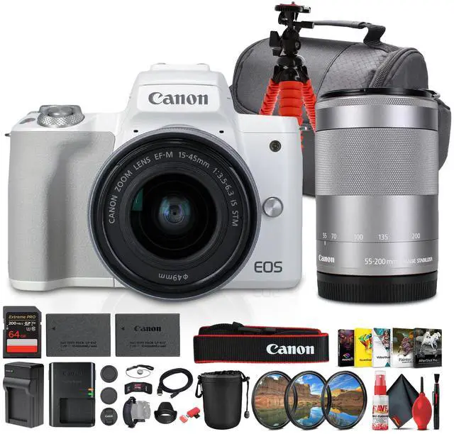 Canon EOS Kiss M2 / M50 M2 Mirrorless Camera w/ 15-45mm & 55