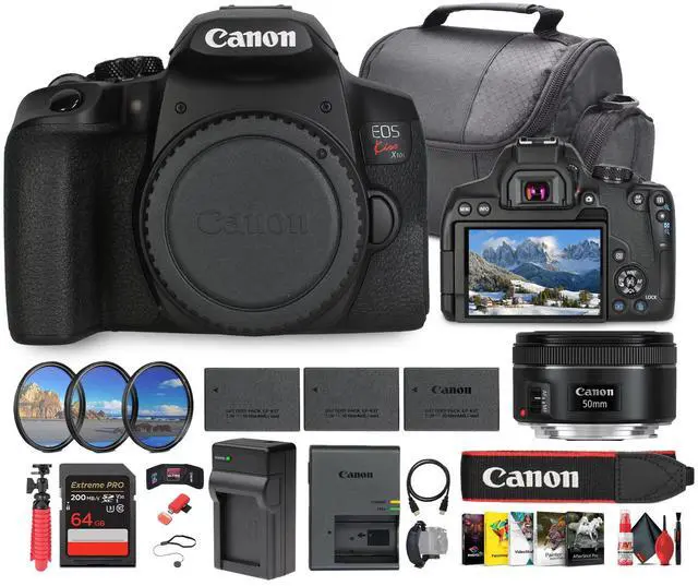 Main image of Canon EOS Kiss X10i / Rebel T8i DSLR Camera (Body Only) with Accessories Bundle