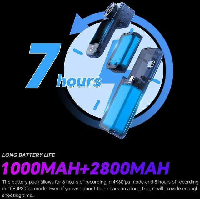 Alt view image 3 of 4 - SJCAM C200 4K Mini Action Camera Accessory Bundle