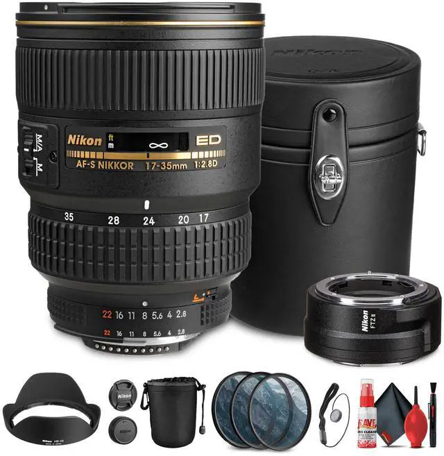 Nikon AF-S Wide-angle Zoom-NIKKOR 17-35mm f/2.8D IF-ED Lens + More