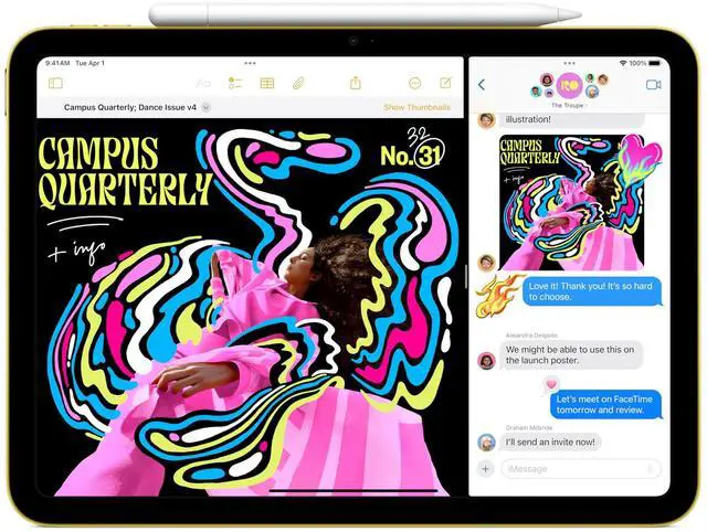 Alt view image 3 of 3 - Apple iPad 11-inch: A16 chip, 11-inch Model, Liquid Retina Display, 128GB, Wi-Fi 6 + 5G Cellular, 12MP Front/12MP Back Camera, Touch ID, All-Day Battery Life - Blue