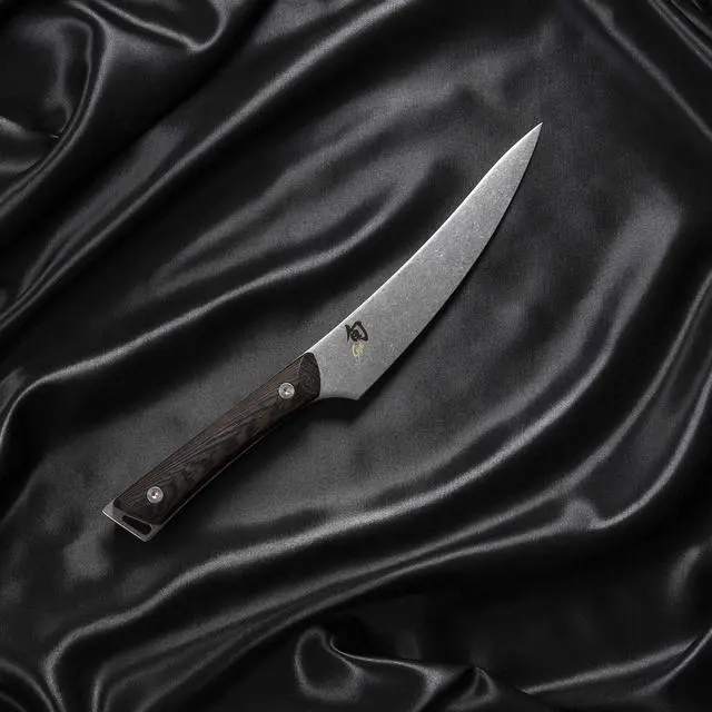 Alt view image 3 of 4 - Shun Kanso 6" Boning and Fillet Knife, Handcrafted Japanese Curved Boning Knife, AUS10A Stainless Steel Blade, Tagayasan Handle, Meat and Fish Tool for Professional and Home Chefs