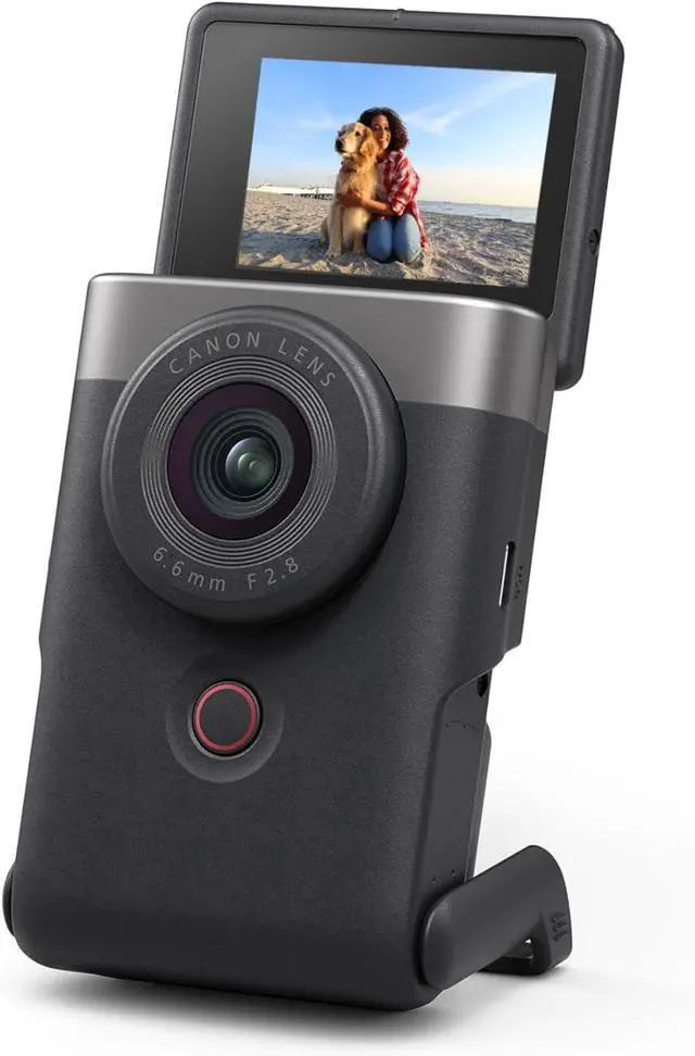 Alt view image 16 of 16 - Canon PowerShot V10 Vlog Camera (Silver) - 5946C002