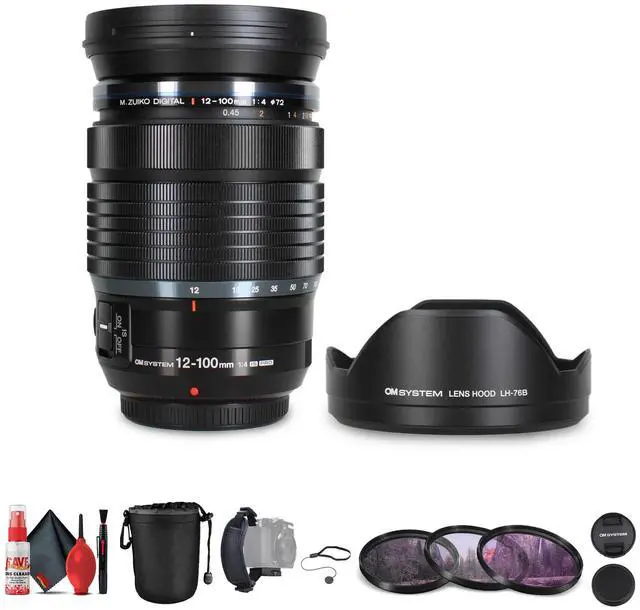 Main image of OM SYSTEM M.Zuiko Digital ED 12-100mm f/4 IS PRO Lens Bundle
