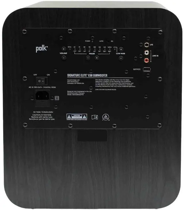 Alt view image 4 of 4 - Polk Audio Signature Elite ES8 8" 100W Subwoofer Bundle