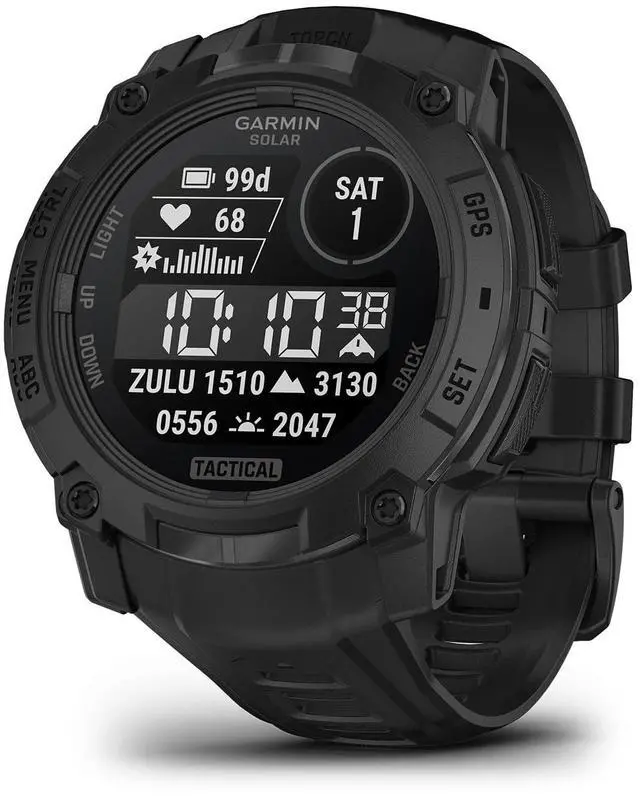 Main image of Garmin Instinct® 3 Tactical Edition, 50mm, Solar Charged Display, Rugged Outdoor GPS Smartwatch