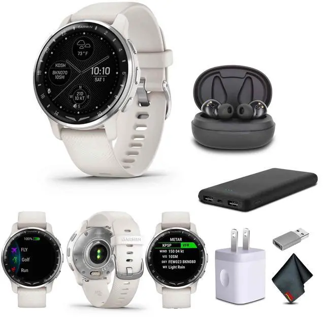 Main image of Garmin D2 Air X10, GPS, Ivory Passivated, Air Pro TWS Wireless EarBuds, Bundle