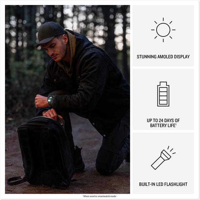 Alt view image 4 of 4 - Garmin Instinct 3, 50mm, AMOLED, Tactical Edition, Bundle