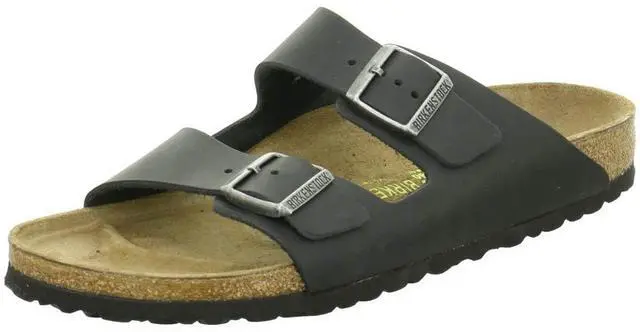 Main image of Birkenstock Women's Arizona Birko-Flo Black Sandals - 5-5.5 2A(N) US Women