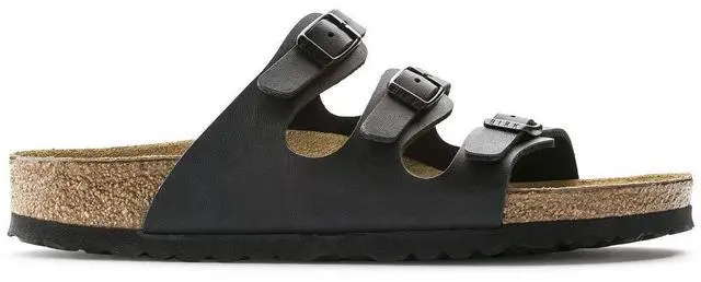 Alt view image 2 of 3 - Birkenstock Women's Florida Soft Footbed Birko-Flor Black Sandals - 39 M EU / 8-8.5 B(M) US