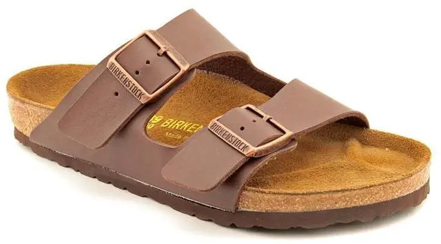 Alt view image 2 of 3 - Birkenstock Unisex Arizona Sandal,Dark Brown Birko-Flor,36 N EU