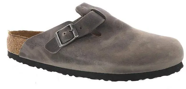 Main image of Birkenstock Men's Boston Soft Footbed Clogs, Iron, Grey, 11 Medium US