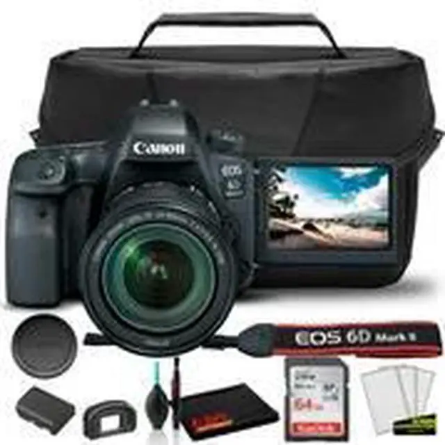 Alt view image 2 of 3 - Canon EOS 6D Mark II DSLR Camera with 24-105mm f/3.5-5.6 Lens (1897C021) +  Canon EOS Bag +  Sandisk Ultra 64GB Card (International Model)