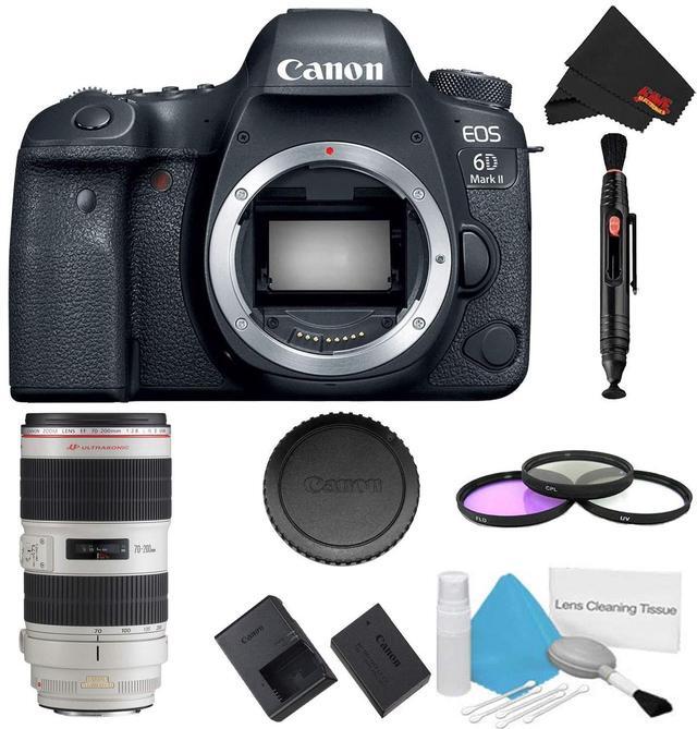 Main image of Canon EOS 6D Mark II DSLR Camera (Body Only) 3 Piece Filter Bundle + Bonus Canon EF 70-200mm f/2.8L IS II USM Lens - Intl Model
