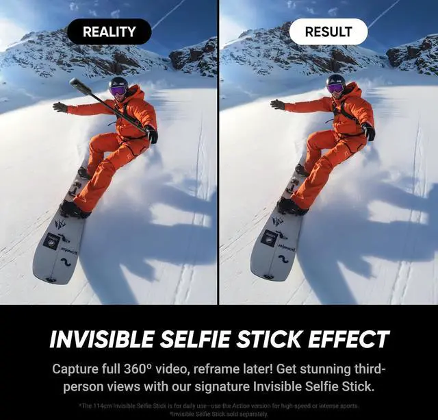 Alt view image 11 of 11 - Insta360 X5 - Waterproof 8K 360° Action Camera, Leading Low Light, Invisible Selfie Stick Effect, Rugged and Replaceable Lens, 3-Hour Battery, Built-in Wind Guard, Stabilization, Triple AI Chip Design