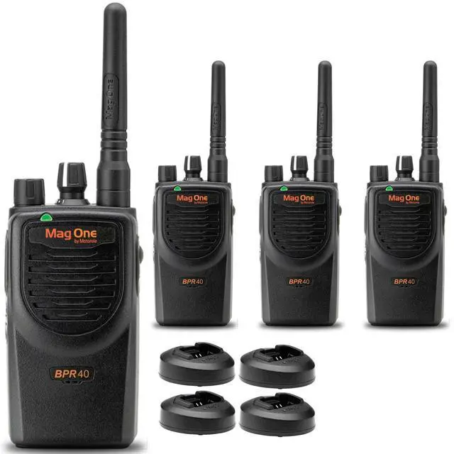 Main image of 4 x Motorola BPR40 Mag One Series 4W 8-Channel UHF Two-Way Radio - Bundle