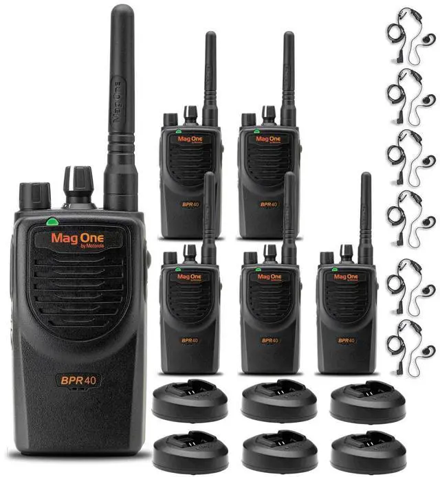 Main image of 6 x Motorola BPR40 Mag One Series 4W 8-Channel UHF Two-Way Radio - Bundle