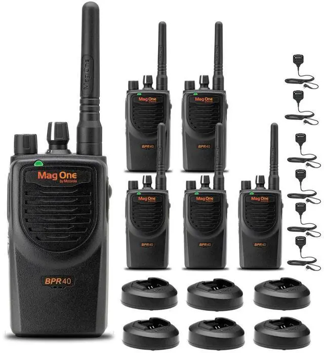 Main image of 6 x Motorola BPR40 Mag One Series 4W 8-Channel UHF Two-Way Radio - Bundle