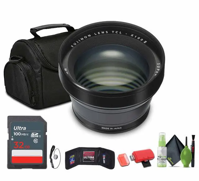 Main image of FUJIFILM TCL-X100 II Tele Conversion Lens (Black), 32GB Memory Card, Bundle