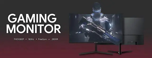 Alt view image 4 of 4 - Crua 24 inch 180HZ Monitor 2 pack