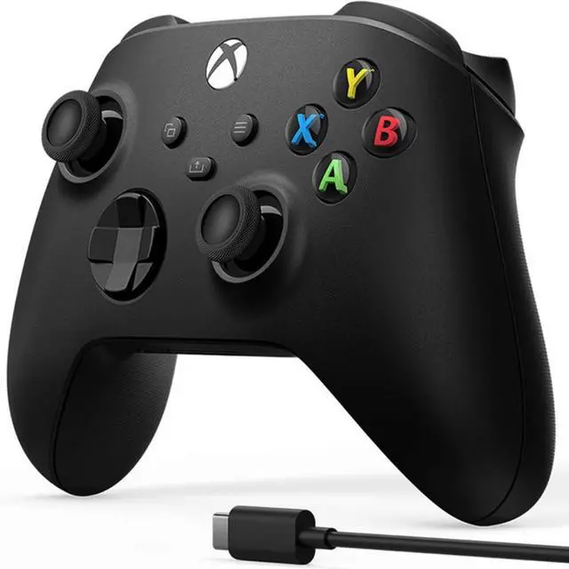 Alt view image 3 of 3 - Microsoft Xbox Wireless Controller w/USB-C Cable for PC, Carbon Black, 1V8-00001 (2-Pack)