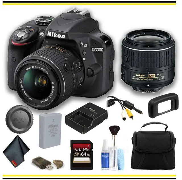 Main image of Nikon D3300 DSLR Camera with 18-55mm Lens Starter Bundle