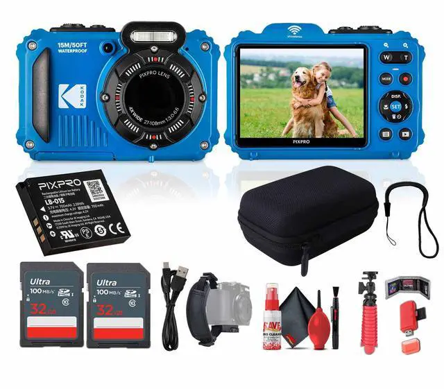 Main image of Kodak Pixpro WPZ2 Digital Camera in Blue (WPZ2BL) Bundle with Accessories