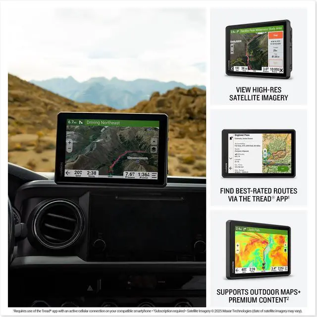 Alt view image 3 of 3 - Garmin Tread® 2 - Overland Edition, Rugged 8-inch All-Terrain Navigator for Off-The-Grid Travels