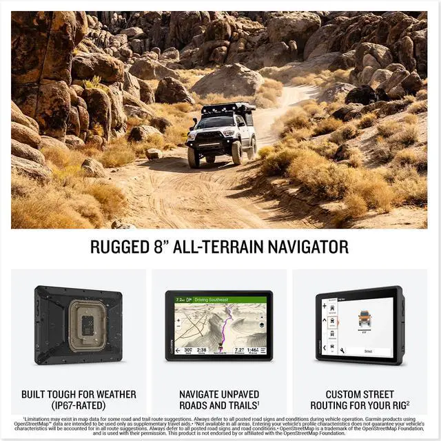 Alt view image 2 of 3 - Garmin Tread® 2 - Overland Edition, Rugged 8-inch All-Terrain Navigator for Off-The-Grid Travels