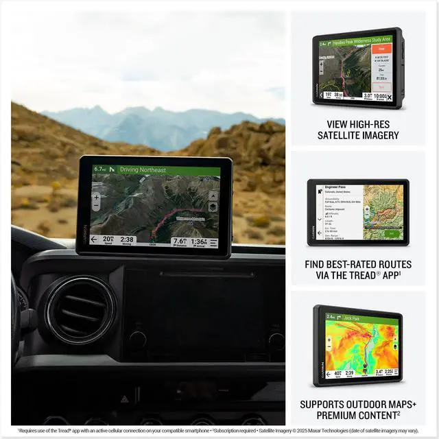 Alt view image 3 of 4 - Garmin Tread 2 - Overland Edition, Rugged 8-inch All-Terrain Navigator for Off-The-Grid Travels
