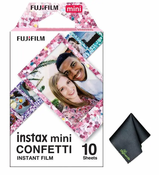 Main image of FUJIFILM INSTAX MINI Confetti Instant Film (10 Exposures), Microfiber Cleaning Cloth, Bundle