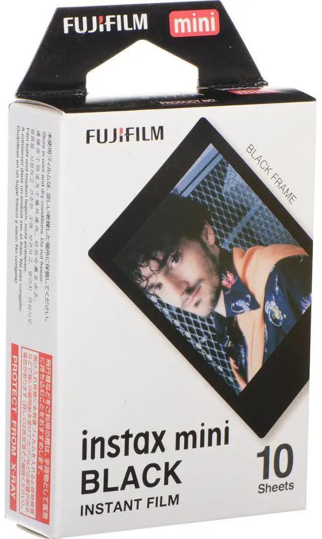 Alt view image 2 of 2 - 2xFUJIFILM INSTAX MINI Black Instant Film (10 Exposures), Microfiber Cleaning Cloth, Bundle